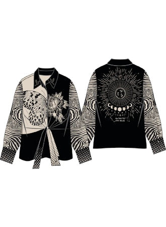 Reyna Black Magic Tie Waist Shirt by Me 369 from Marina St Barth