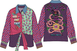 Me369 Reyna Twisted Love Tie Waist Shirt by Me 369 from Marina St Barth