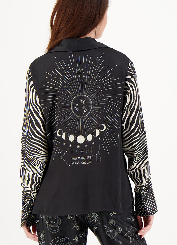 Reyna Black Magic Tie Waist Shirt by Me 369 from Marina St Barth