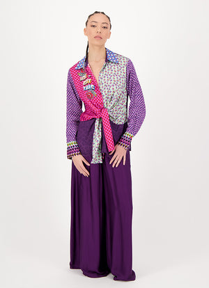 Me369 Reyna Twisted Love Tie Waist Shirt by Me 369 from Marina St Barth