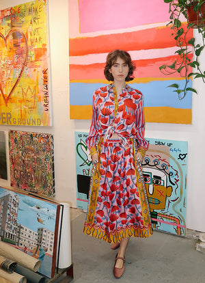 Me369 Layla Printed Midi Skirt by Me 369 from Marina St Barth