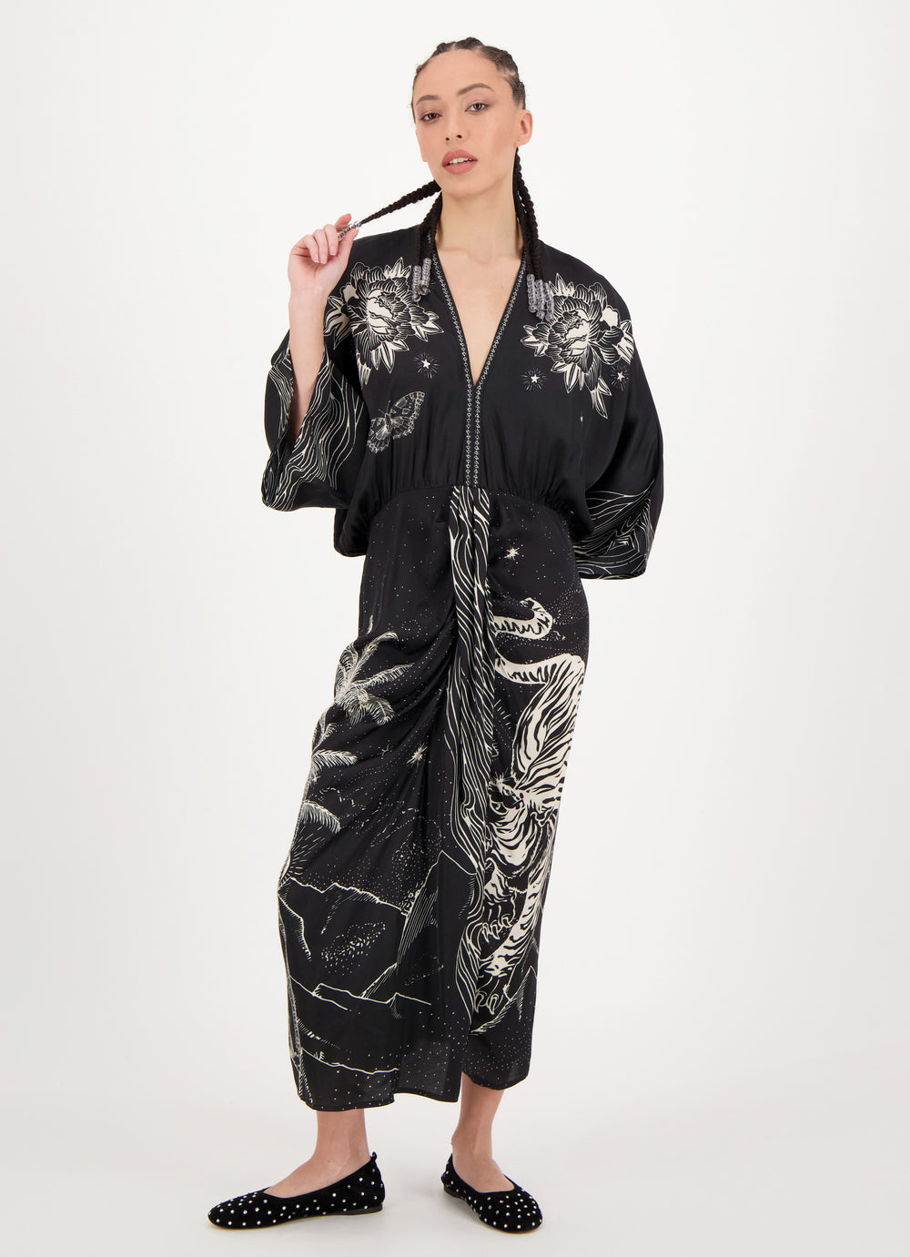 Sophia Black Magic Kimono Dress by Me 369 from Marina St Barth