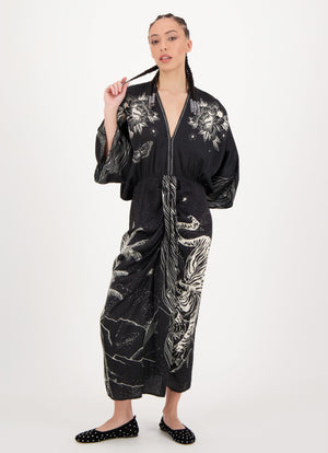 Sophia Black Magic Kimono Dress by Me 369 from Marina St Barth
