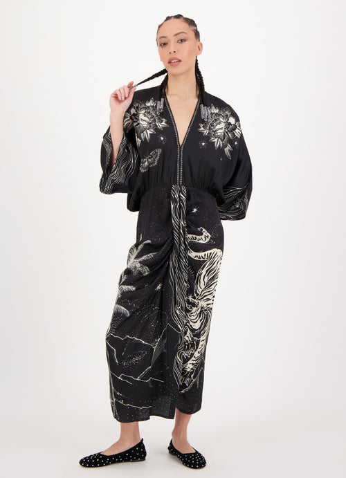 Sophia Black Magic Kimono Dress by Me 369 from Marina St Barth