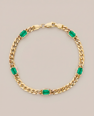 Skaska Emerald Cuban Bracelet