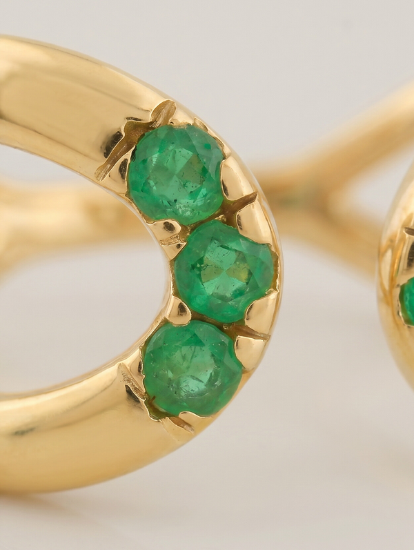 Skaska Emerald Double Open Wrap Ring