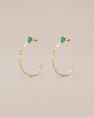 Skaska Emerald Hoops