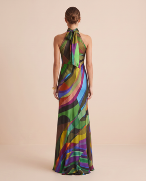 Paris Color Wave Silk Dress 409 by Trisha paterson from Marina St Barth