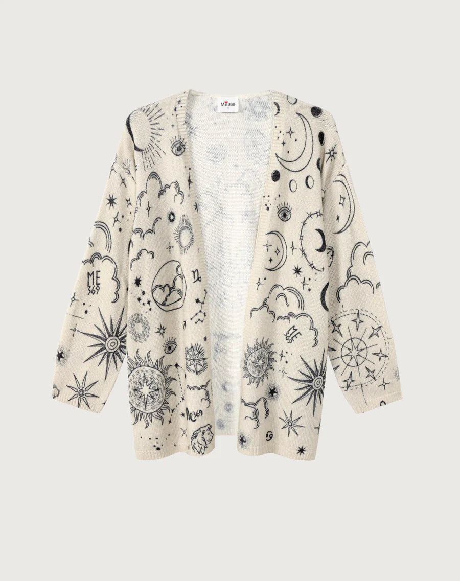 Me369 Mykonos Printed Cardigan Zodiac by Me 369 from Marina St Barth
