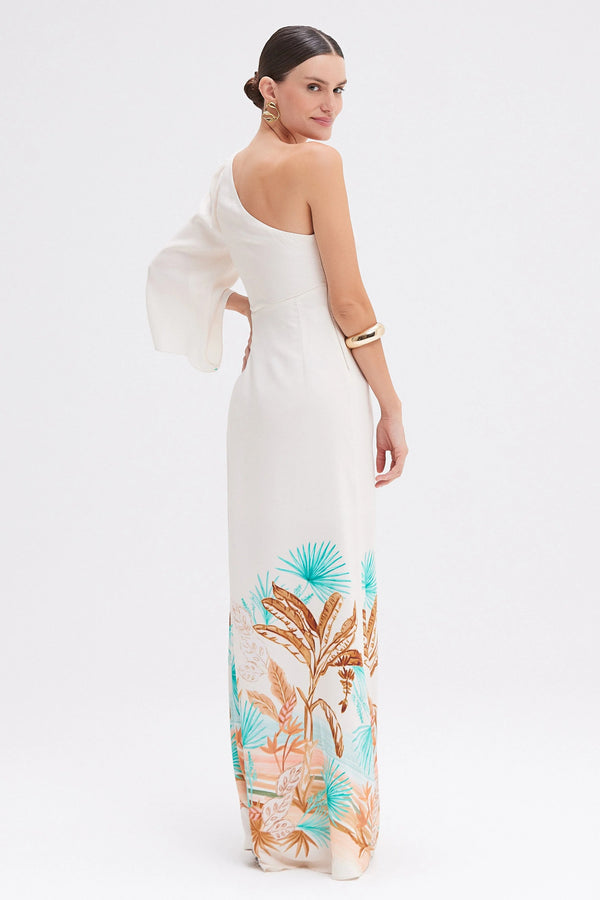 PatBo Bananeira Tropical One Shoulder Maxi Dress by PatBo from Marina St Barth