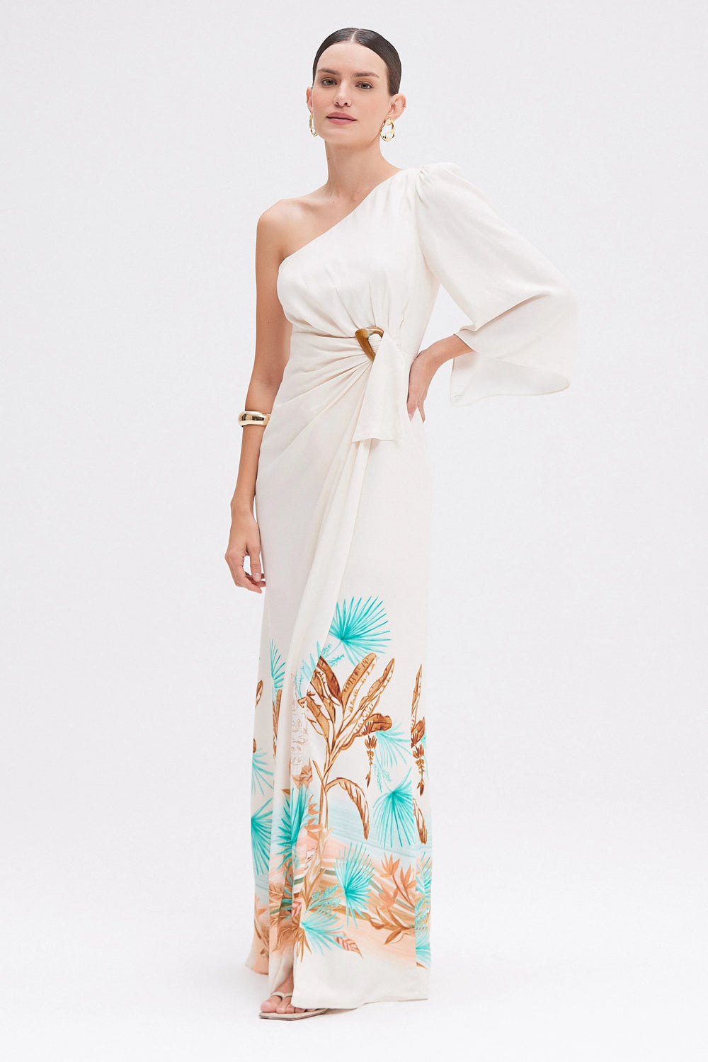 PatBo Bananeira Tropical One Shoulder Maxi Dress by PatBo from Marina St Barth