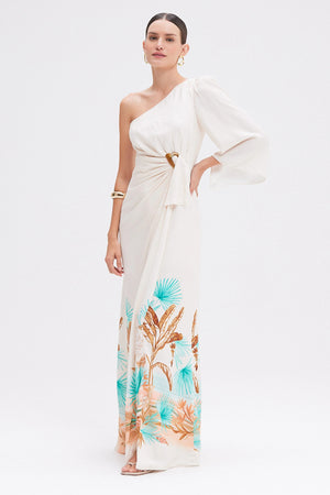 PatBo Bananeira Tropical One Shoulder Maxi Dress by PatBo from Marina St Barth