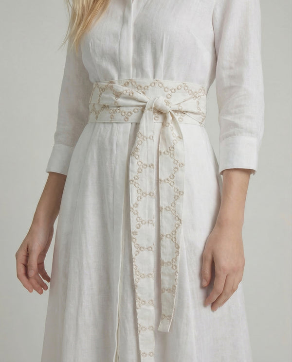 Eyelet Linen Belt by Marina St Barth from Marina St Barth