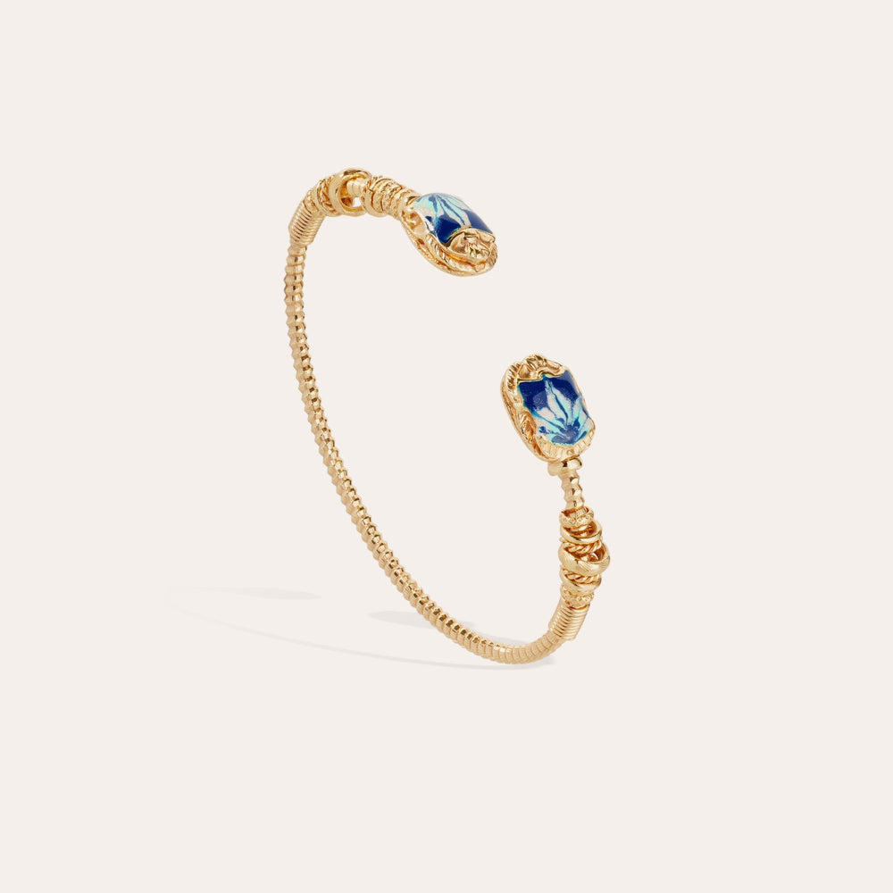 Gas Bijoux Duality large Scaramouche Twist enamel bracelet by Gas Bijoux from Marina St Barth