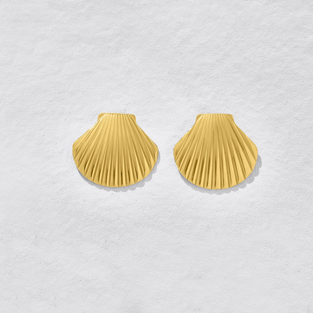Caspian Clam Stud Earrings by Ashiana from Marina St Barth