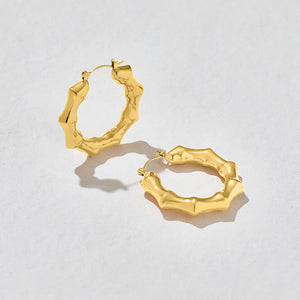 Bamboo Chunky Hoop Earrings by Ashiana from Marina St Barth