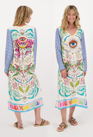 Me369 Violet V-neck T-Dress by Me 369 from Marina St Barth