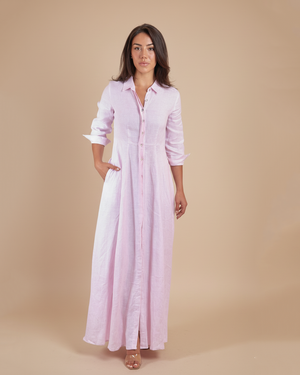 Shirt Dress New Linen Printed