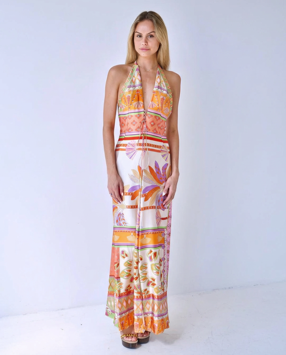 Paris Poolside Gossip Silk Dress 202C by Trisha paterson from Marina St Barth