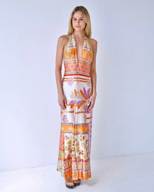 Paris Poolside Gossip Silk Dress 202C by Trisha paterson from Marina St Barth