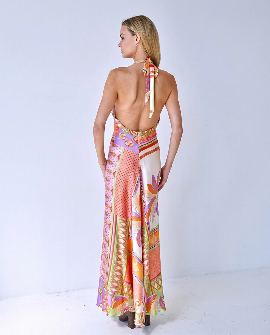 Paris Poolside Gossip Silk Dress 202C by Trisha paterson from Marina St Barth