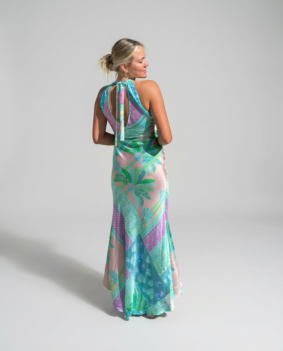 Paris Poolside Glamour Silk Dress Style 308 by Trisha paterson from Marina St Barth
