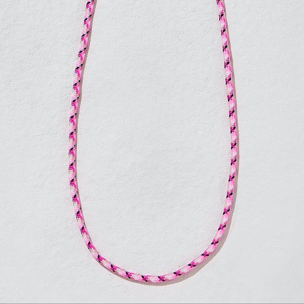Dopamine Cord Necklace Hot Pink