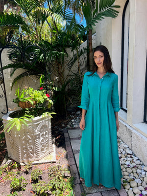 Shirt Dress Long Linen Solid by Marina St Barth from Marina St Barth