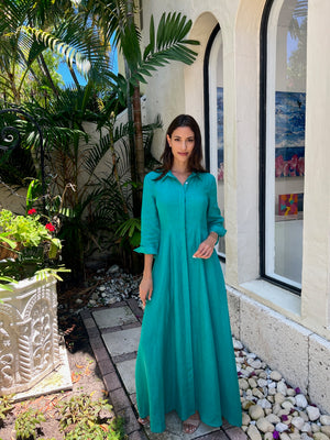 Shirt Dress Long Linen Solid by Marina St Barth from Marina St Barth