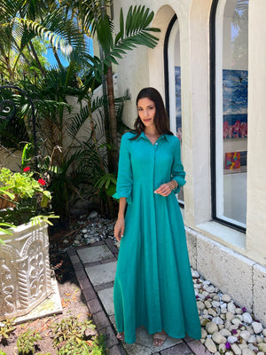 Shirt Dress Long Linen Solid by Marina St Barth from Marina St Barth