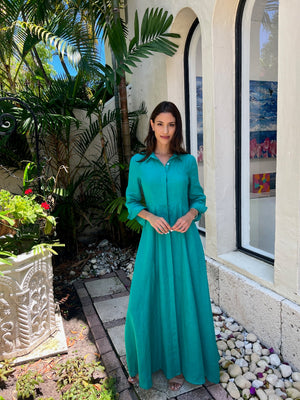 Shirt Dress Long Linen Solid by Marina St Barth from Marina St Barth