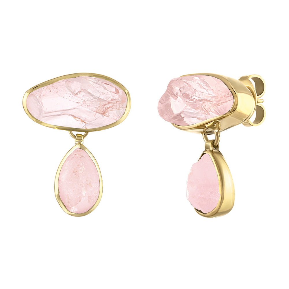 Lassanai Rose Quartz Goddess Earrings by Lassanai from Marina St Barth