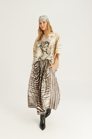 Vanessa Midi Skirt Noir Muse by Me 369 from Marina St Barth
