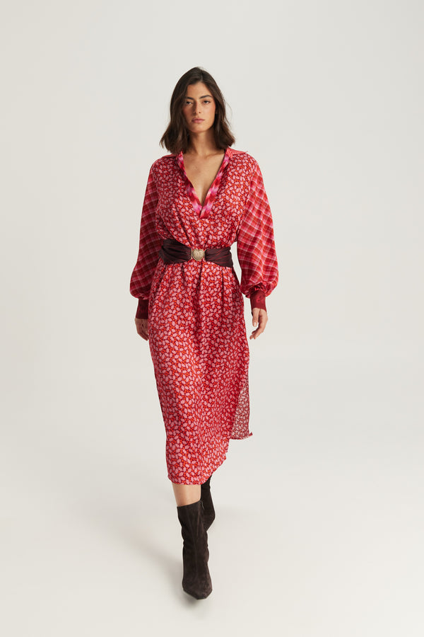 Breeze Placket Dress Red Aura by Me 369 from Marina St Barth