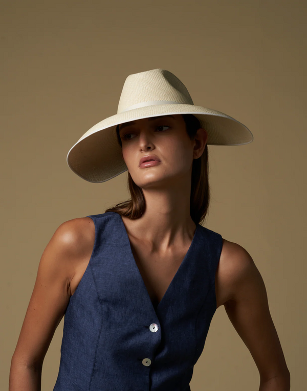 Ecuador Anna Wide Brim Visor by Artesano from Marina St Barth