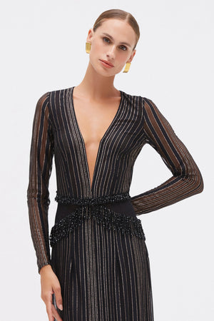 PatBo Prism Lurex Gown