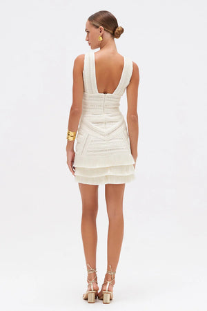 PatBo Radiant Fringe Mini Dress