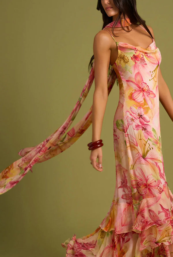 Nola Sash Maxi Dress by Rococo & Sand from Marina St Barth