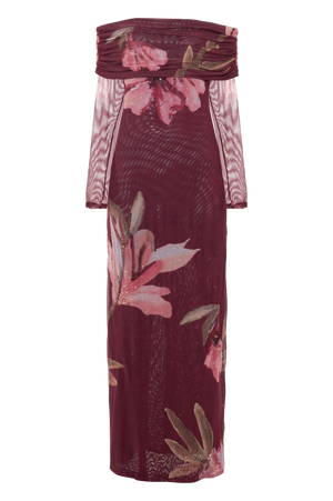 PatBo Delicata Tulle Maxi Dress