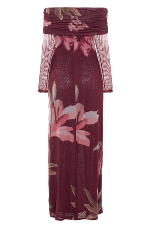 PatBo Delicata Tulle Maxi Dress