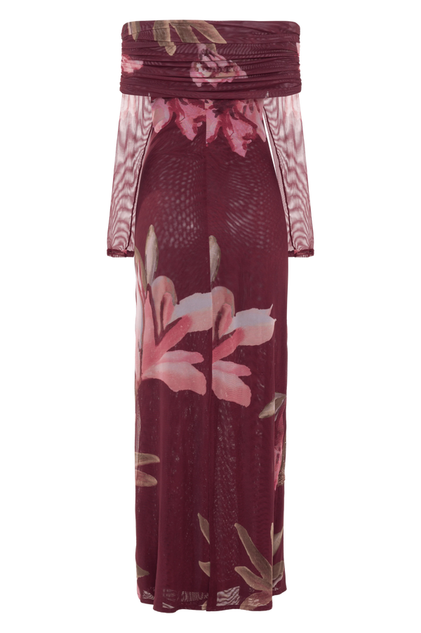 PatBo Delicata Tulle Maxi Dress