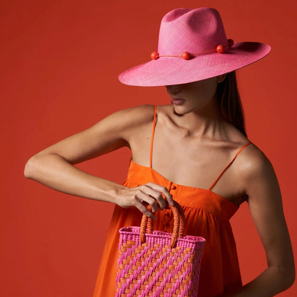 Ecuador Camila Wide Brim Bubblegum Pink by Artesano from Marina St Barth