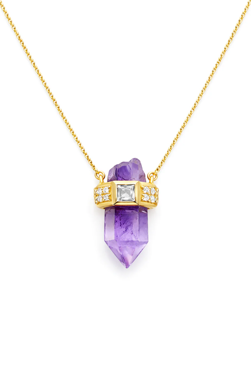Magical Baby Crystal Amethyst Necklace by Nayla from Marina St Barth