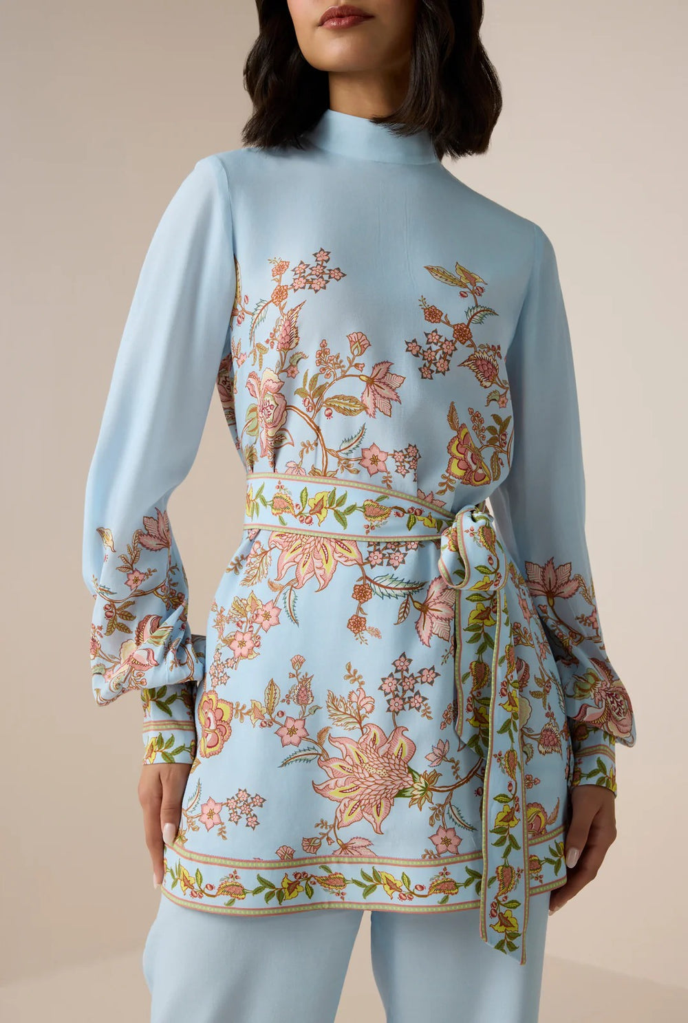 Hemant & Nandita Riah Scarf Neck Top