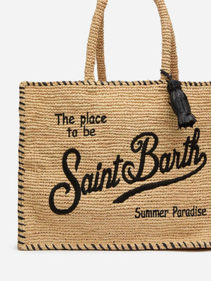 Vanity Raffia Trim Bag