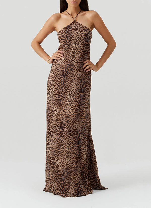 Sage Cheetah Dress