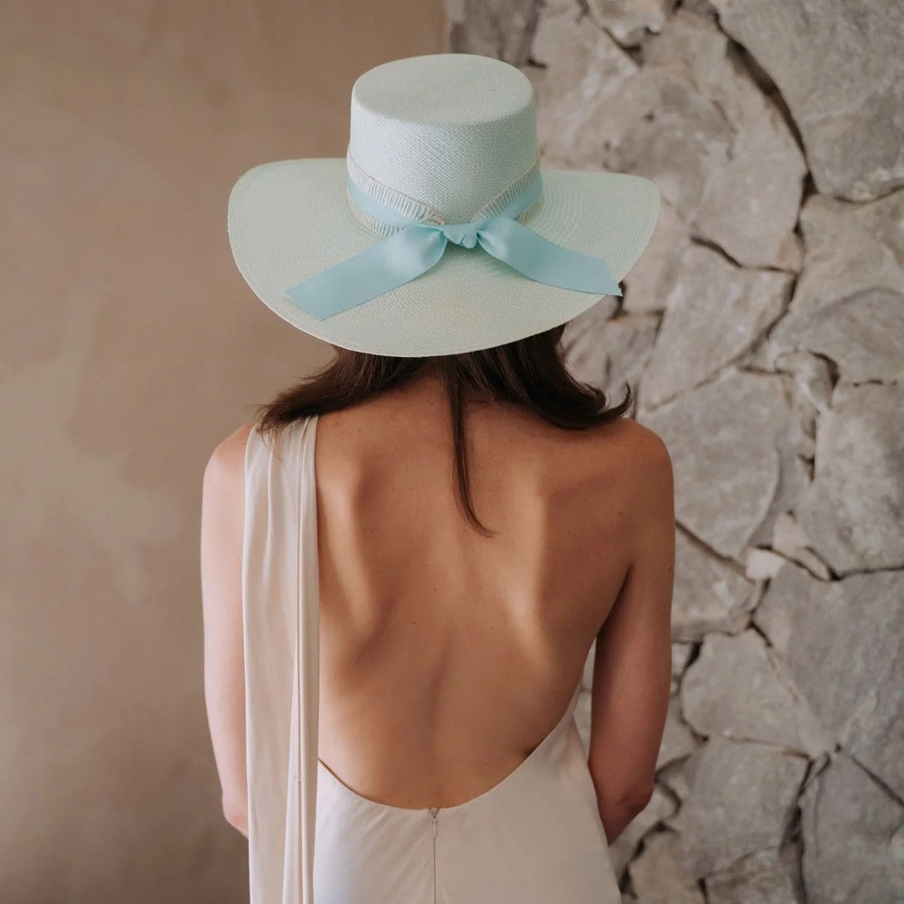 Ecuador Mia Wide Brim Adriatique Mist by Artesano from Marina St Barth