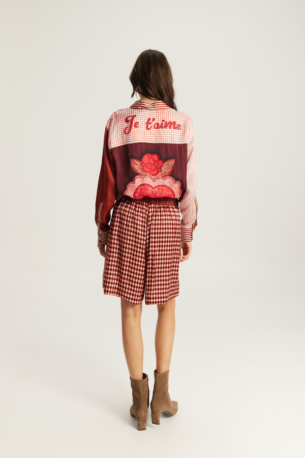 Isabel Printed Shirt Red Aura by Me 369 from Marina St Barth