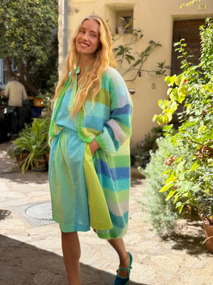 Coat Multistripes Blue