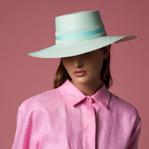 Ecuador Mia Wide Brim Adriatique Mist by Artesano from Marina St Barth